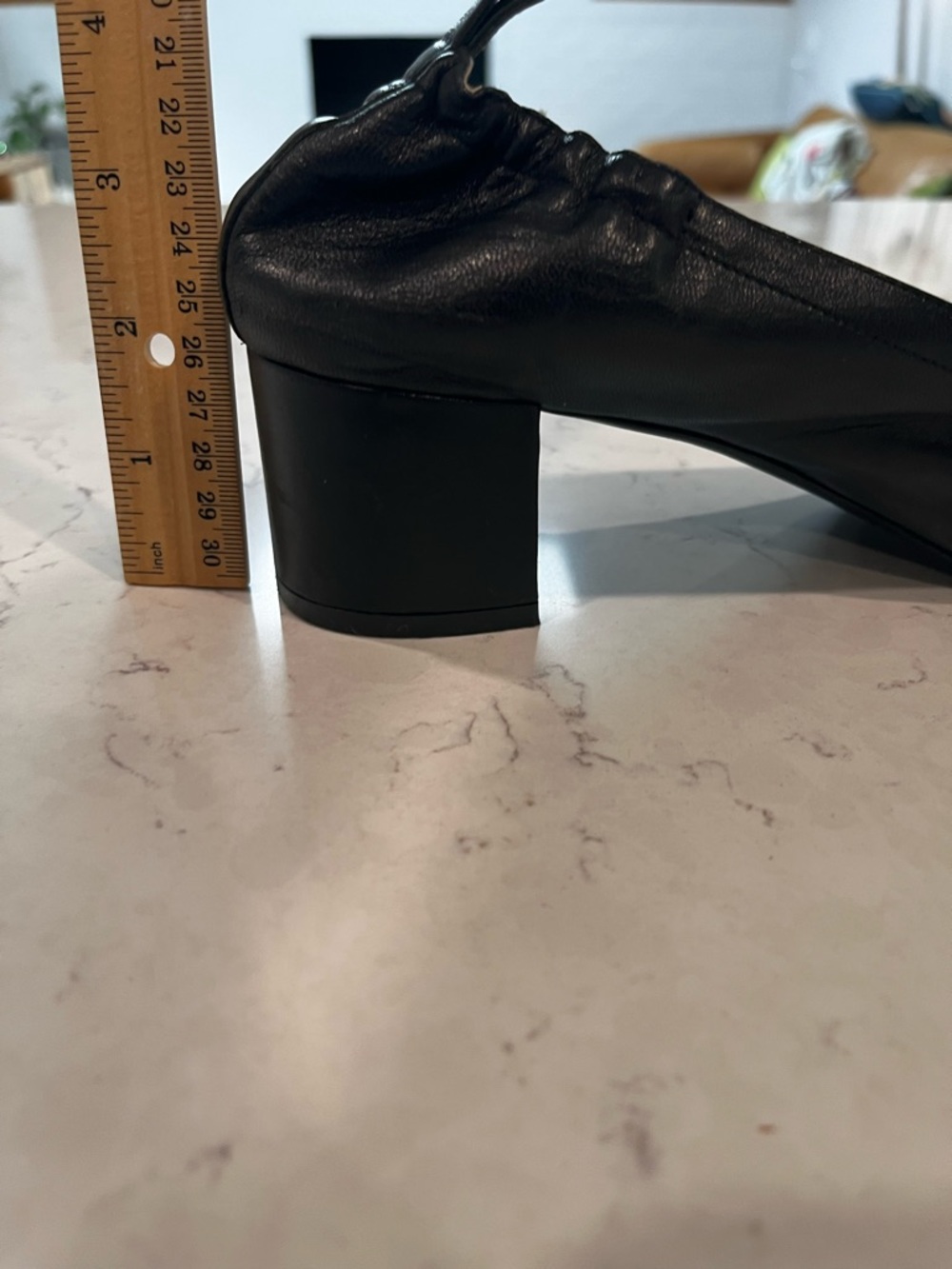 Everlane The Day Heel Black Leather Size 9.5 - Picture 9 of 13